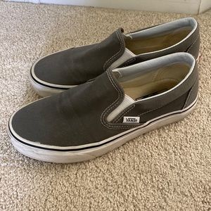 Slip-On Vans in Grey
